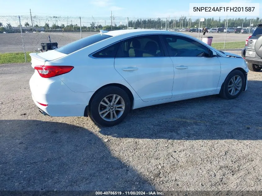 2015 Hyundai Sonata Se VIN: 5NPE24AF1FH201587 Lot: 40786519