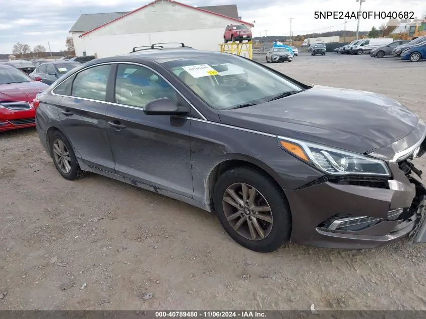 2015 Hyundai Sonata Se VIN: 5NPE24AF0FH040682 Lot: 40789480