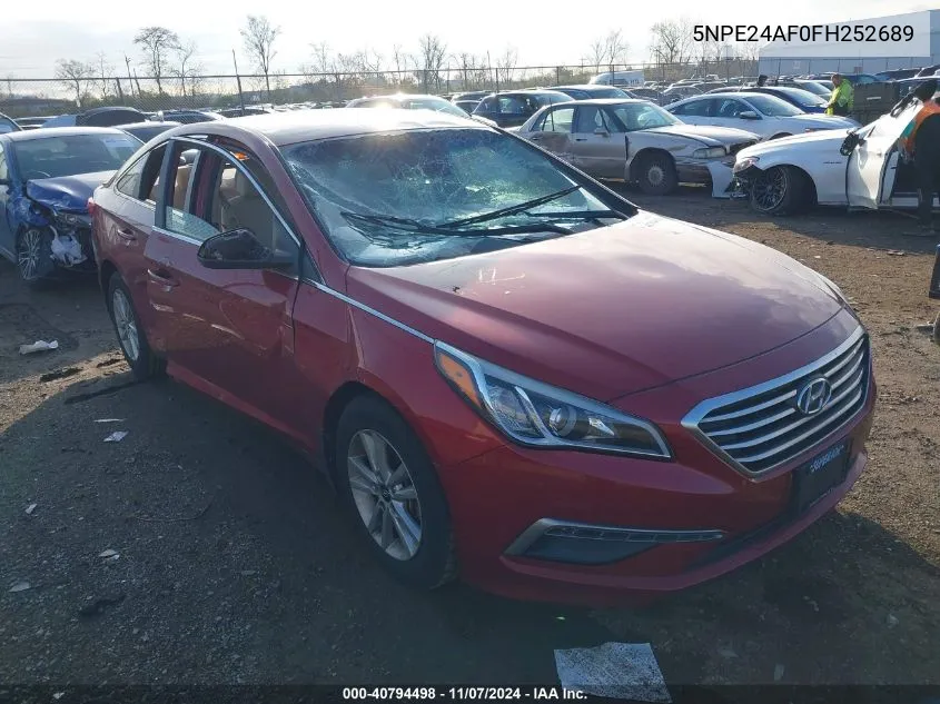 2015 Hyundai Sonata Se VIN: 5NPE24AF0FH252689 Lot: 40794498