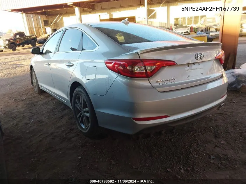 2015 Hyundai Sonata Se VIN: 5NPE24AF2FH167739 Lot: 40798582