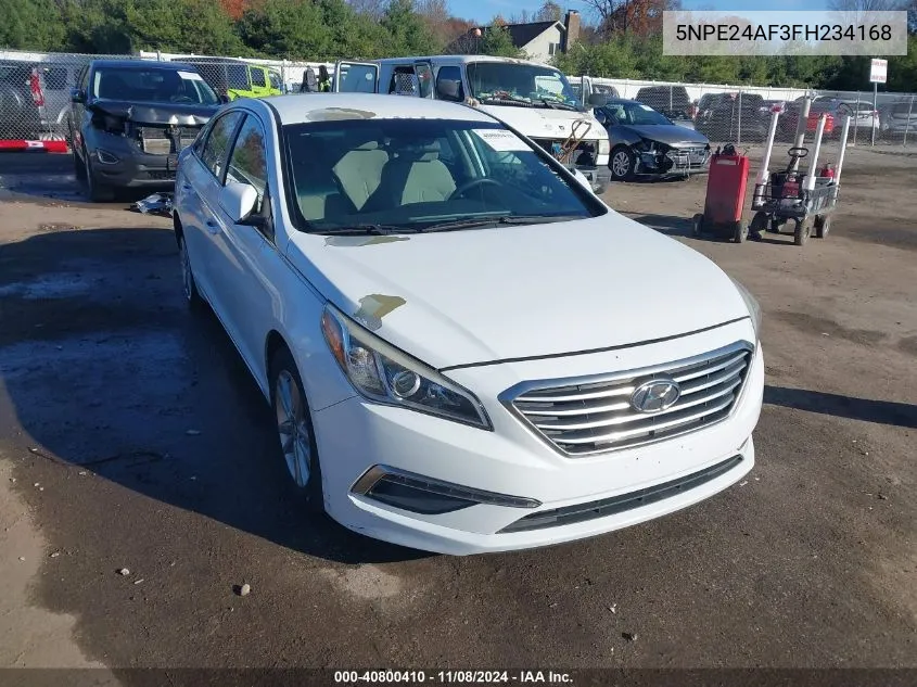 2015 Hyundai Sonata Se VIN: 5NPE24AF3FH234168 Lot: 40800410