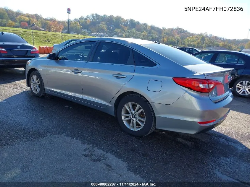 5NPE24AF7FH072836 2015 Hyundai Sonata Se