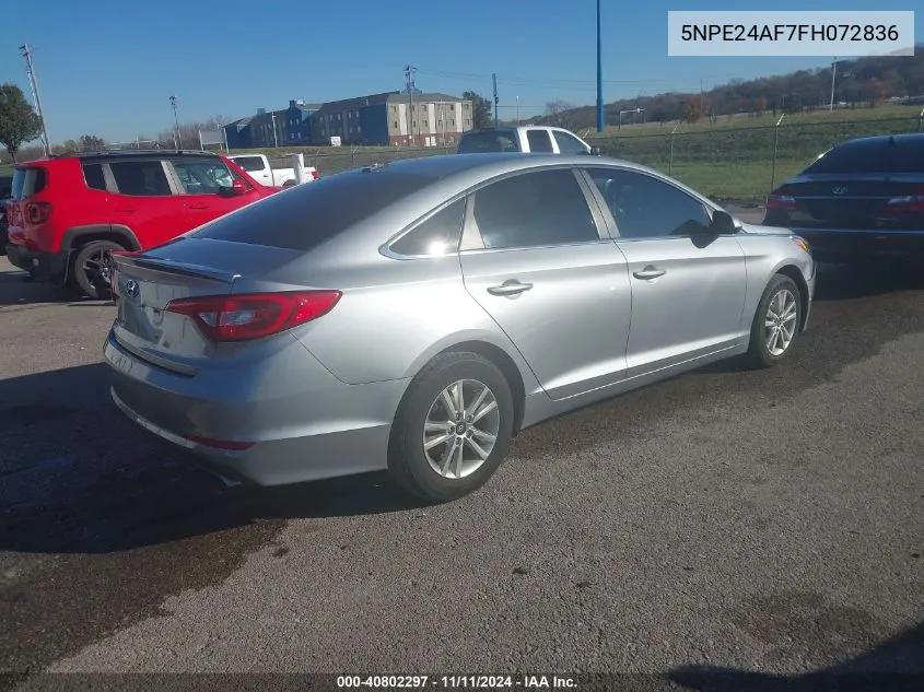 5NPE24AF7FH072836 2015 Hyundai Sonata Se