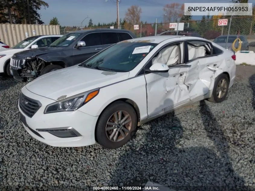 2015 Hyundai Sonata Se VIN: 5NPE24AF9FH065953 Lot: 40802460