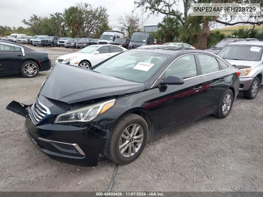 2015 Hyundai Sonata Se VIN: 5NPE24AF9FH228729 Lot: 40808426