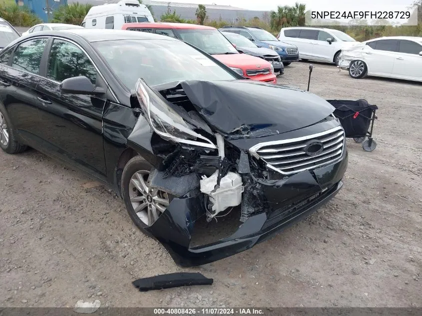 2015 Hyundai Sonata Se VIN: 5NPE24AF9FH228729 Lot: 40808426