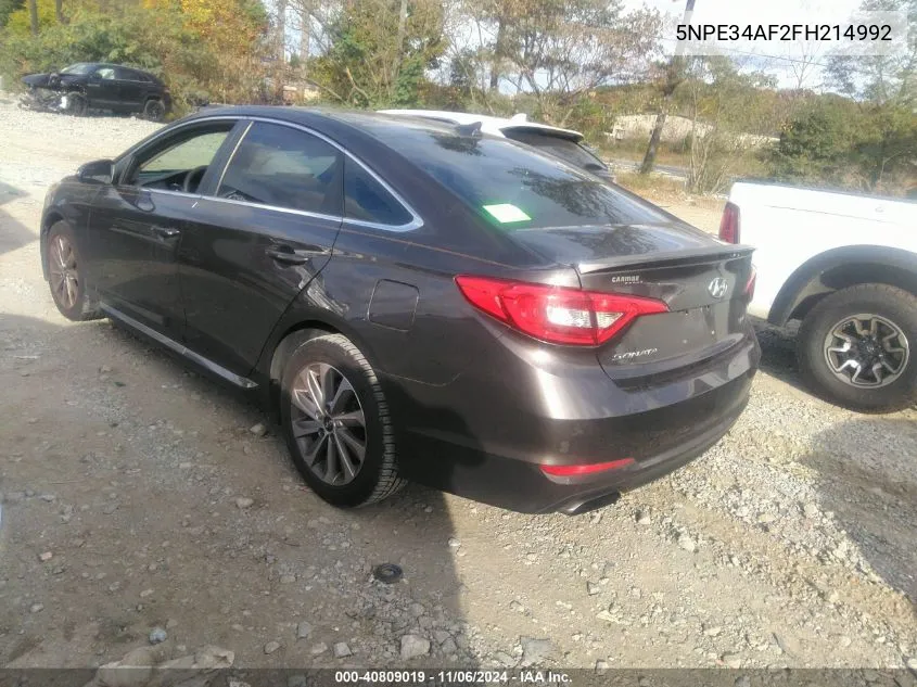 2015 Hyundai Sonata Sport VIN: 5NPE34AF2FH214992 Lot: 40809019