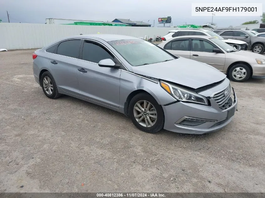 2015 Hyundai Sonata Se VIN: 5NPE24AF9FH179001 Lot: 40812386