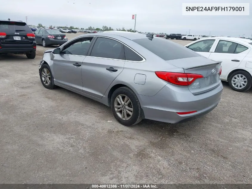 2015 Hyundai Sonata Se VIN: 5NPE24AF9FH179001 Lot: 40812386