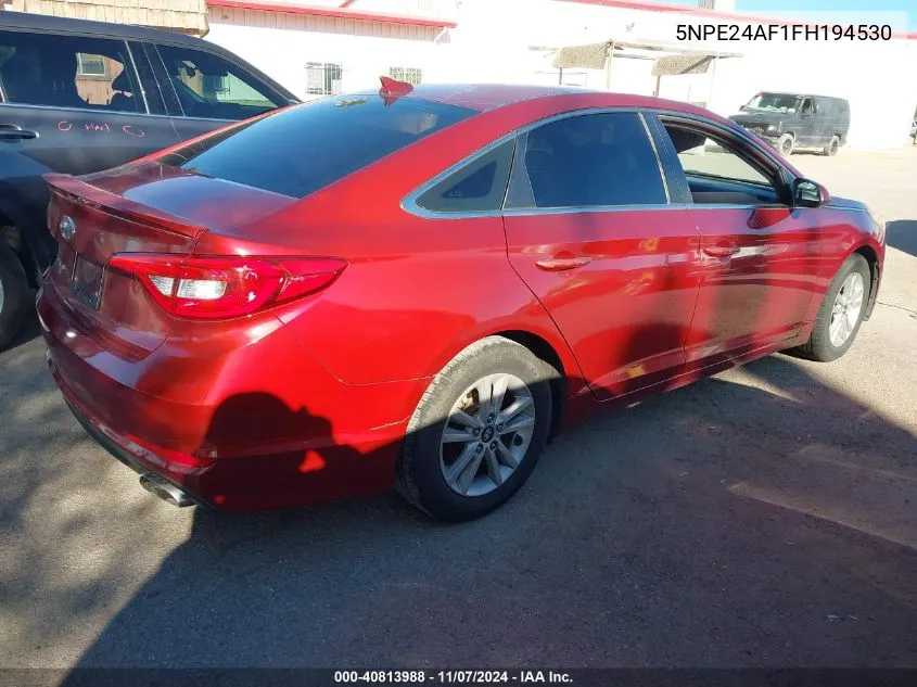 2015 Hyundai Sonata Se VIN: 5NPE24AF1FH194530 Lot: 40813988