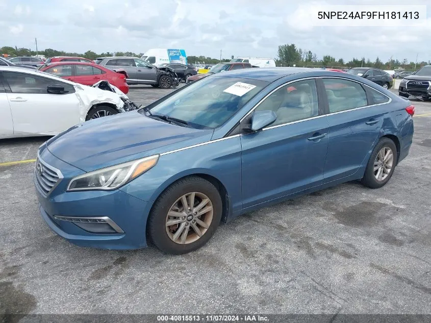 2015 Hyundai Sonata Se VIN: 5NPE24AF9FH181413 Lot: 40815513