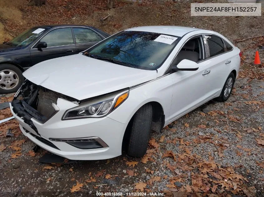 2015 Hyundai Sonata Se VIN: 5NPE24AF8FH152257 Lot: 40816358