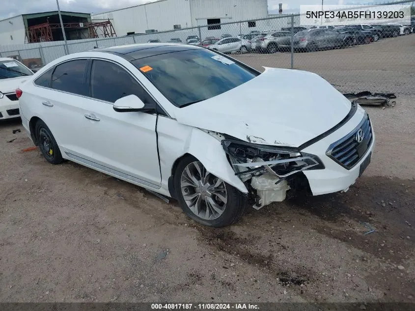 2015 Hyundai Sonata Limited 2.0T VIN: 5NPE34AB5FH139203 Lot: 40817187