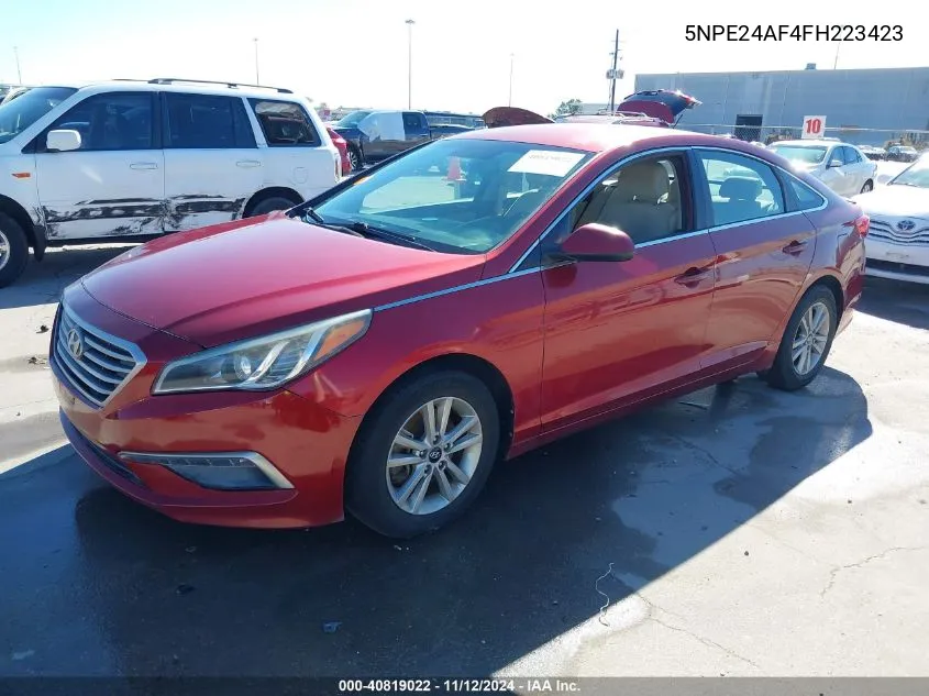 2015 Hyundai Sonata Se VIN: 5NPE24AF4FH223423 Lot: 40819022