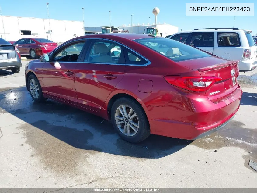 2015 Hyundai Sonata Se VIN: 5NPE24AF4FH223423 Lot: 40819022