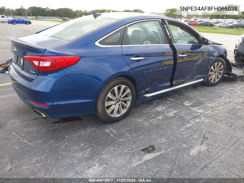 2015 Hyundai Sonata Sport VIN: 5NPE34AF8FH066038 Lot: 40819977