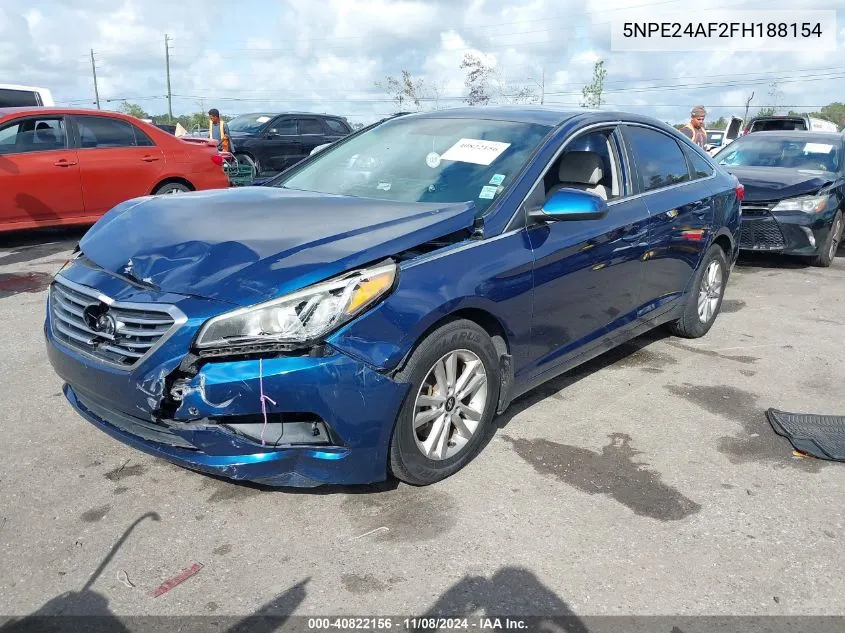 2015 Hyundai Sonata Se VIN: 5NPE24AF2FH188154 Lot: 40822156