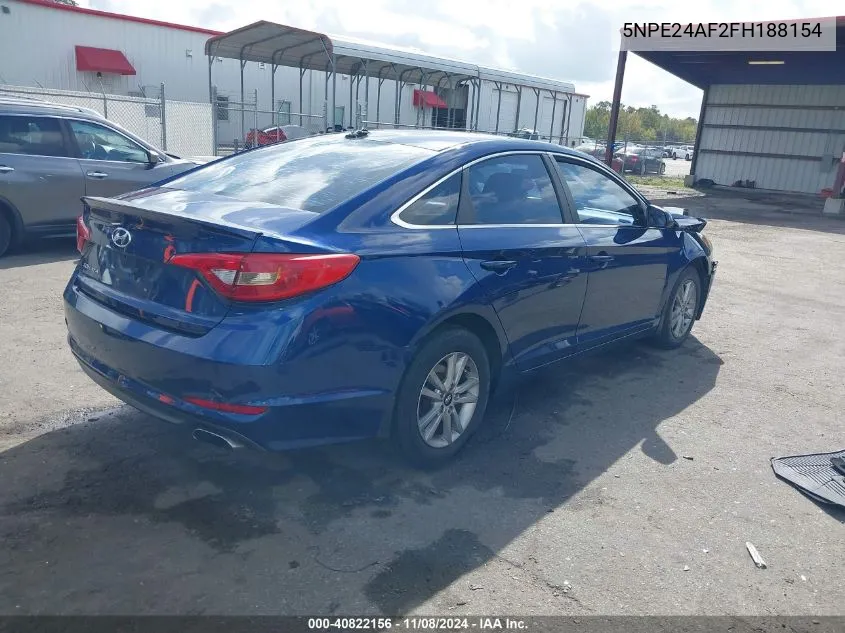 2015 Hyundai Sonata Se VIN: 5NPE24AF2FH188154 Lot: 40822156