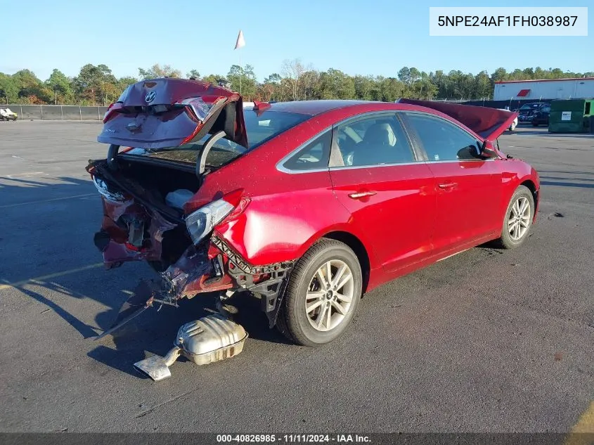 2015 Hyundai Sonata Se VIN: 5NPE24AF1FH038987 Lot: 40826985