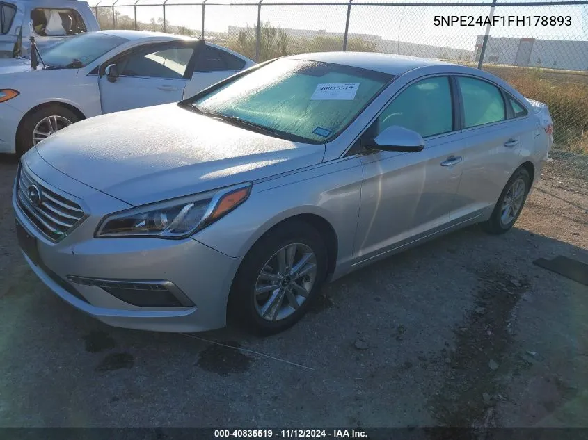 2015 Hyundai Sonata Se VIN: 5NPE24AF1FH178893 Lot: 40835519