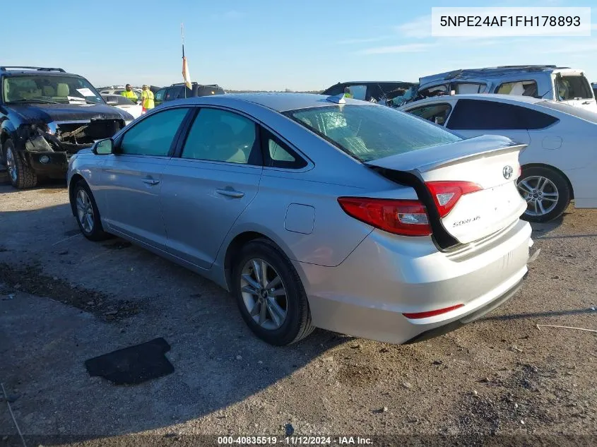 2015 Hyundai Sonata Se VIN: 5NPE24AF1FH178893 Lot: 40835519