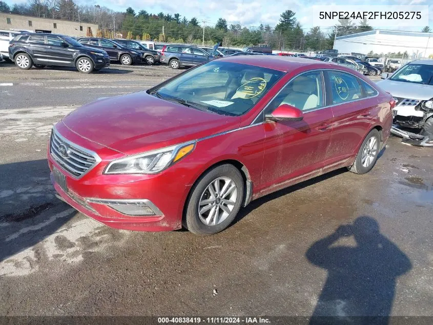 2015 Hyundai Sonata Se VIN: 5NPE24AF2FH205275 Lot: 40838419