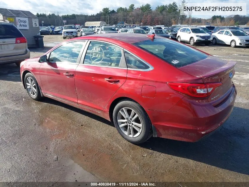 2015 Hyundai Sonata Se VIN: 5NPE24AF2FH205275 Lot: 40838419