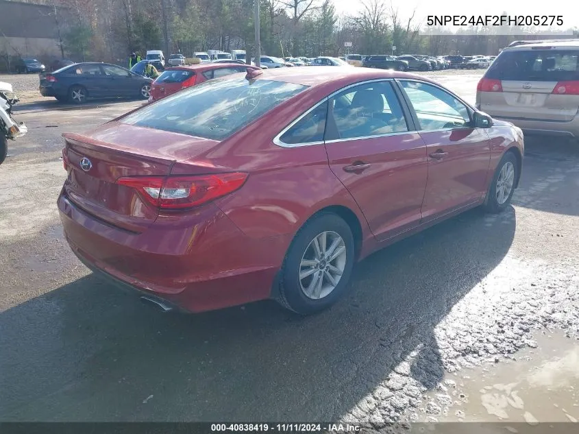 2015 Hyundai Sonata Se VIN: 5NPE24AF2FH205275 Lot: 40838419