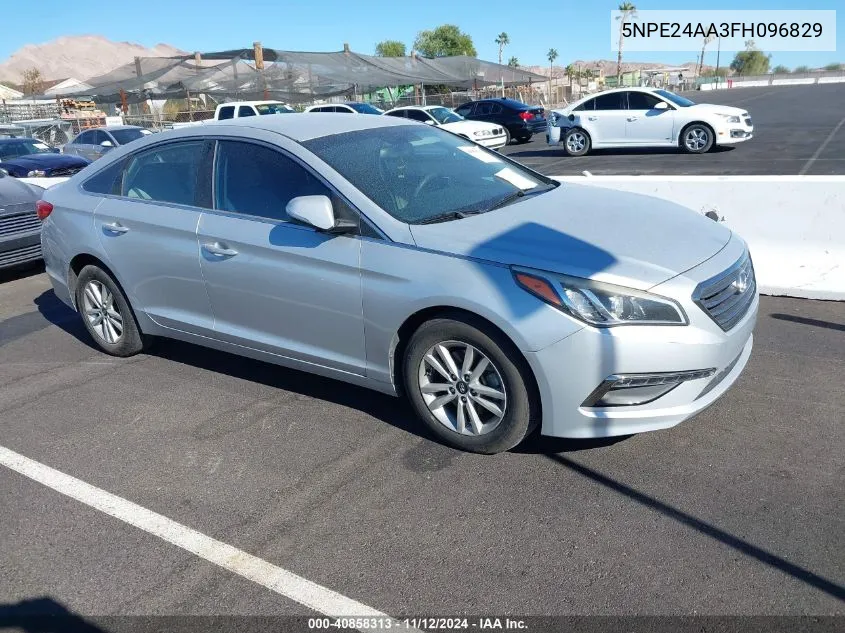 2015 Hyundai Sonata Eco VIN: 5NPE24AA3FH096829 Lot: 40858313