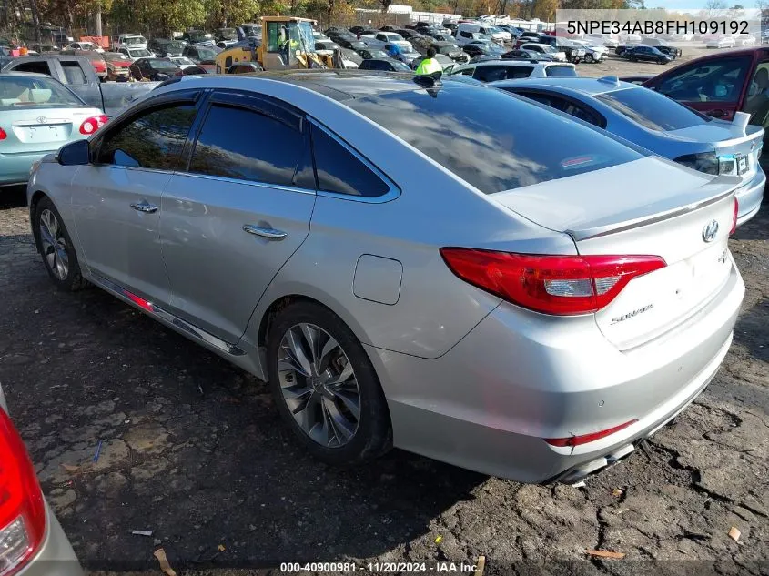 2015 Hyundai Sonata Limited 2.0T VIN: 5NPE34AB8FH109192 Lot: 40900981