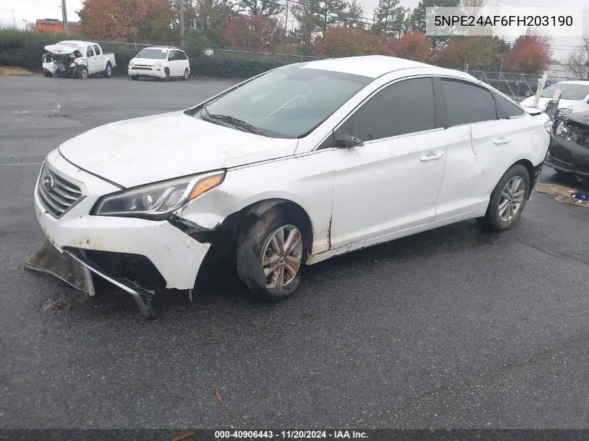 2015 Hyundai Sonata Se VIN: 5NPE24AF6FH203190 Lot: 40906443