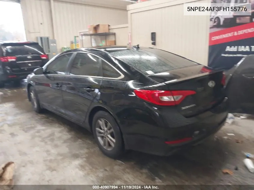 2015 Hyundai Sonata Se VIN: 5NPE24AF3FH155776 Lot: 40907994