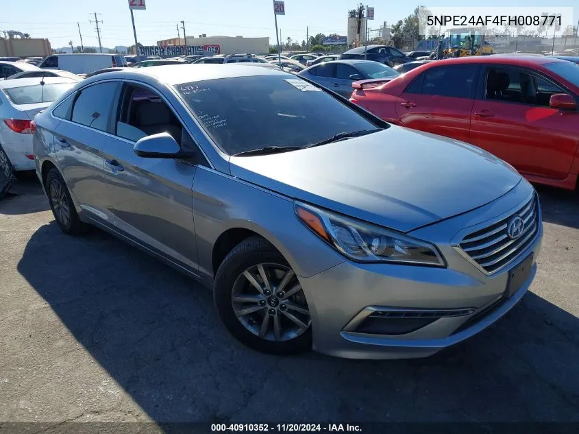 2015 Hyundai Sonata Se VIN: 5NPE24AF4FH008771 Lot: 40910352