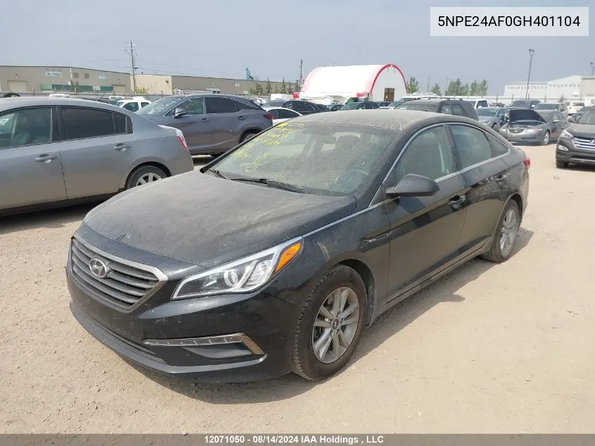 2016 Hyundai Sonata Gl VIN: 5NPE24AF0GH401104 Lot: 12071050