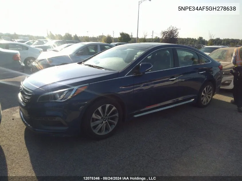 5NPE34AF5GH278638 2016 Hyundai Sonata Sport/Limited