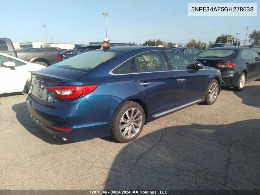 5NPE34AF5GH278638 2016 Hyundai Sonata Sport/Limited