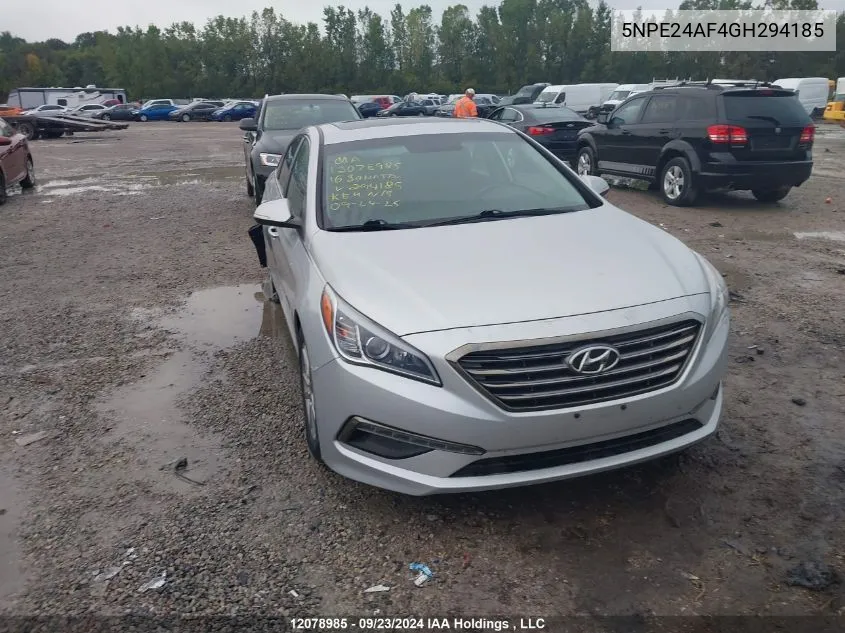 2016 Hyundai Sonata Gls VIN: 5NPE24AF4GH294185 Lot: 12078985