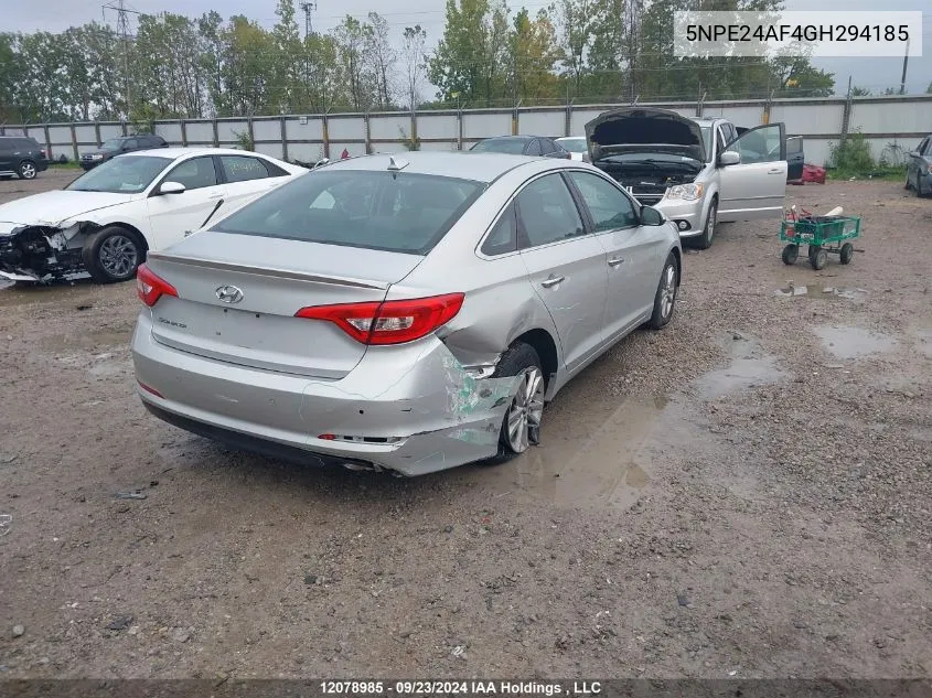 5NPE24AF4GH294185 2016 Hyundai Sonata Gls