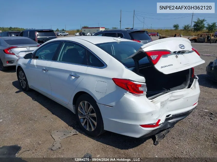 5NPE24AFXGH362120 2016 Hyundai Sonata Se