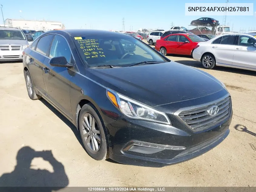 2016 Hyundai Sonata Se VIN: 5NPE24AFXGH267881 Lot: 12108684