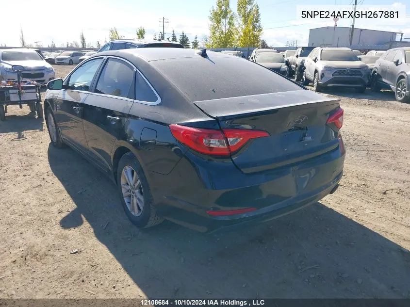 2016 Hyundai Sonata Se VIN: 5NPE24AFXGH267881 Lot: 12108684