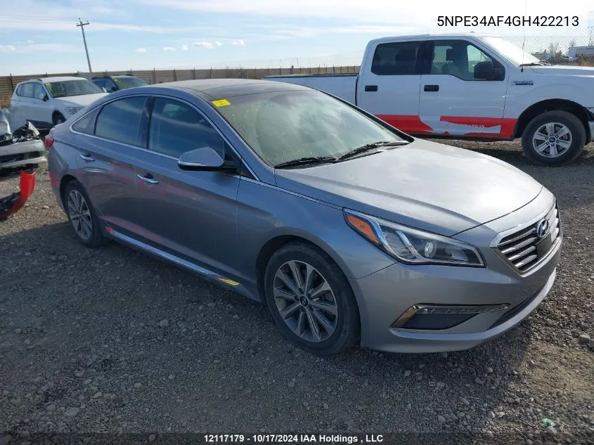 2016 Hyundai Sonata Sport/Limited VIN: 5NPE34AF4GH422213 Lot: 12117179