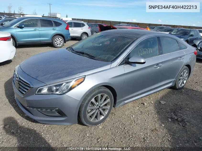 2016 Hyundai Sonata Sport/Limited VIN: 5NPE34AF4GH422213 Lot: 12117179