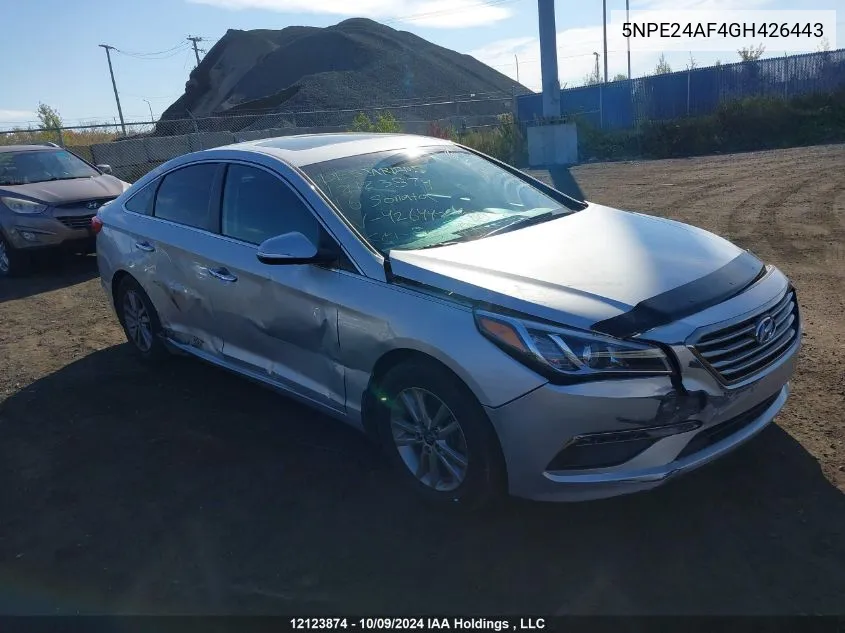 2016 Hyundai Sonata Se VIN: 5NPE24AF4GH426443 Lot: 12123874