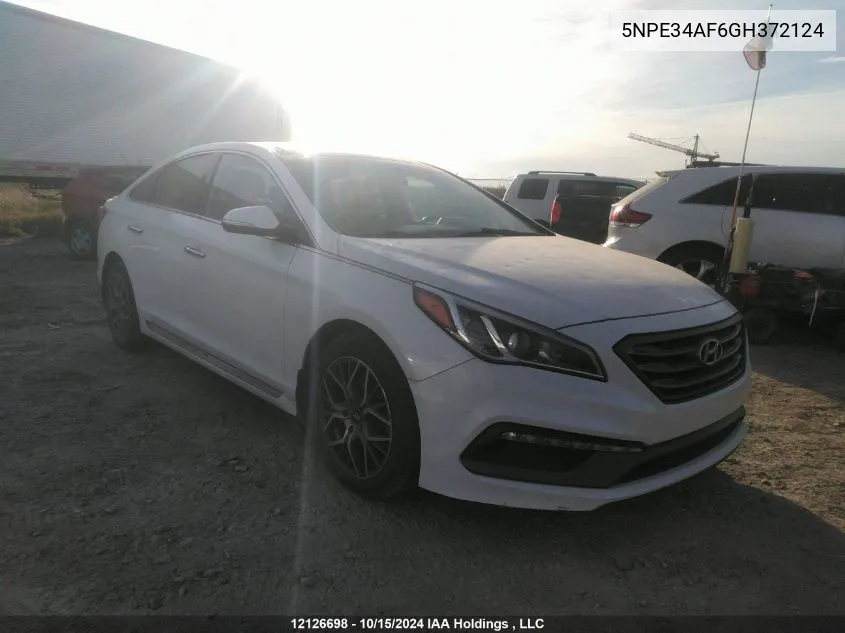 2016 Hyundai Sonata Sport Tech VIN: 5NPE34AF6GH372124 Lot: 12126698