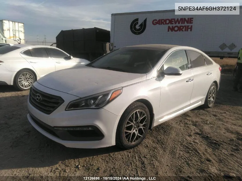 2016 Hyundai Sonata Sport Tech VIN: 5NPE34AF6GH372124 Lot: 12126698