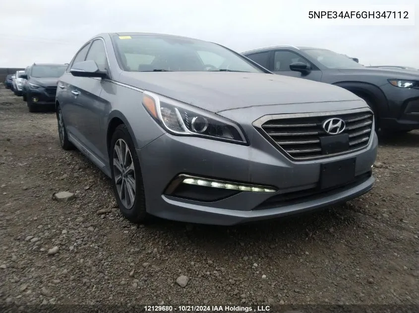 2016 Hyundai Sonata Sport/Limited VIN: 5NPE34AF6GH347112 Lot: 12129680