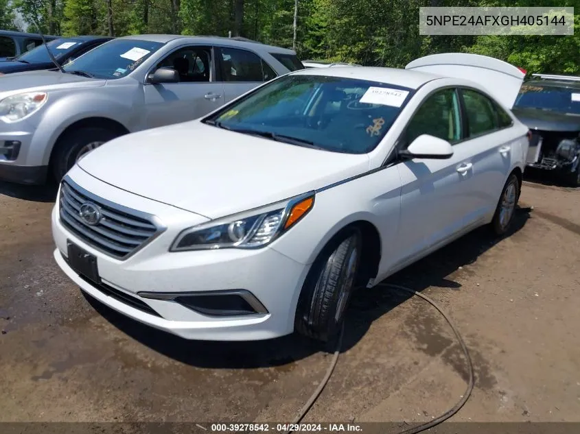 2016 Hyundai Sonata Se VIN: 5NPE24AFXGH405144 Lot: 39278542