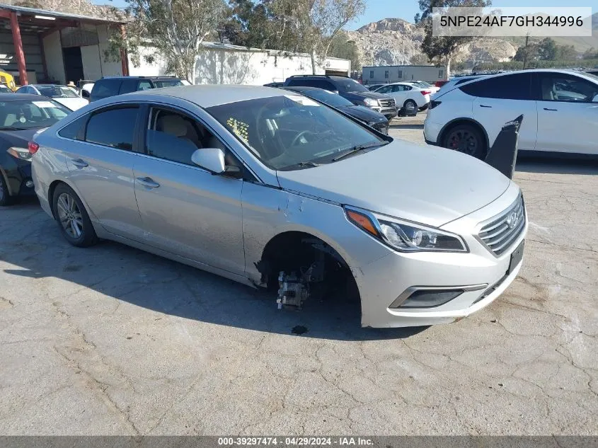 2016 Hyundai Sonata Se VIN: 5NPE24AF7GH344996 Lot: 39297474