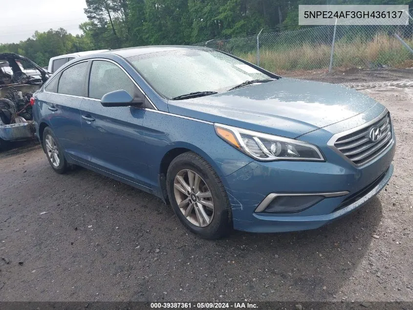 5NPE24AF3GH436137 2016 Hyundai Sonata Se